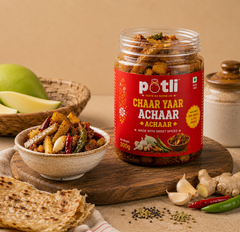 Chaar Yaar (Garlic,kacha Aam,Ginger & Green Chilli)